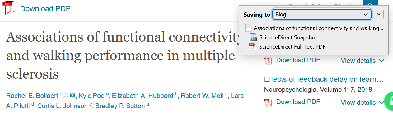 Adding a reference to an article using the Firefox browser extension